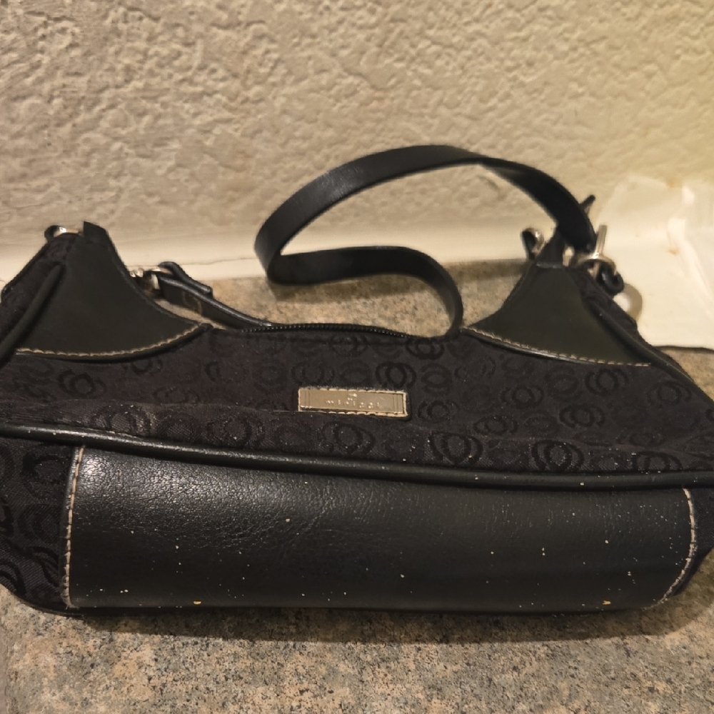 Minicci Black Shoulder Bag with Heart Charm Used In Good Condition - Picture 3 of 5
